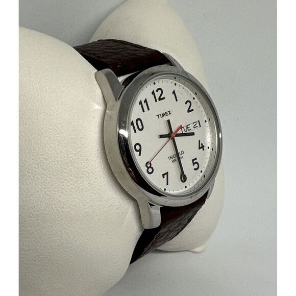 Timex Easy Reader T20041 Men's Brown Leather Analog Dial Quartz Watch HME88 - Picture 4 of 11